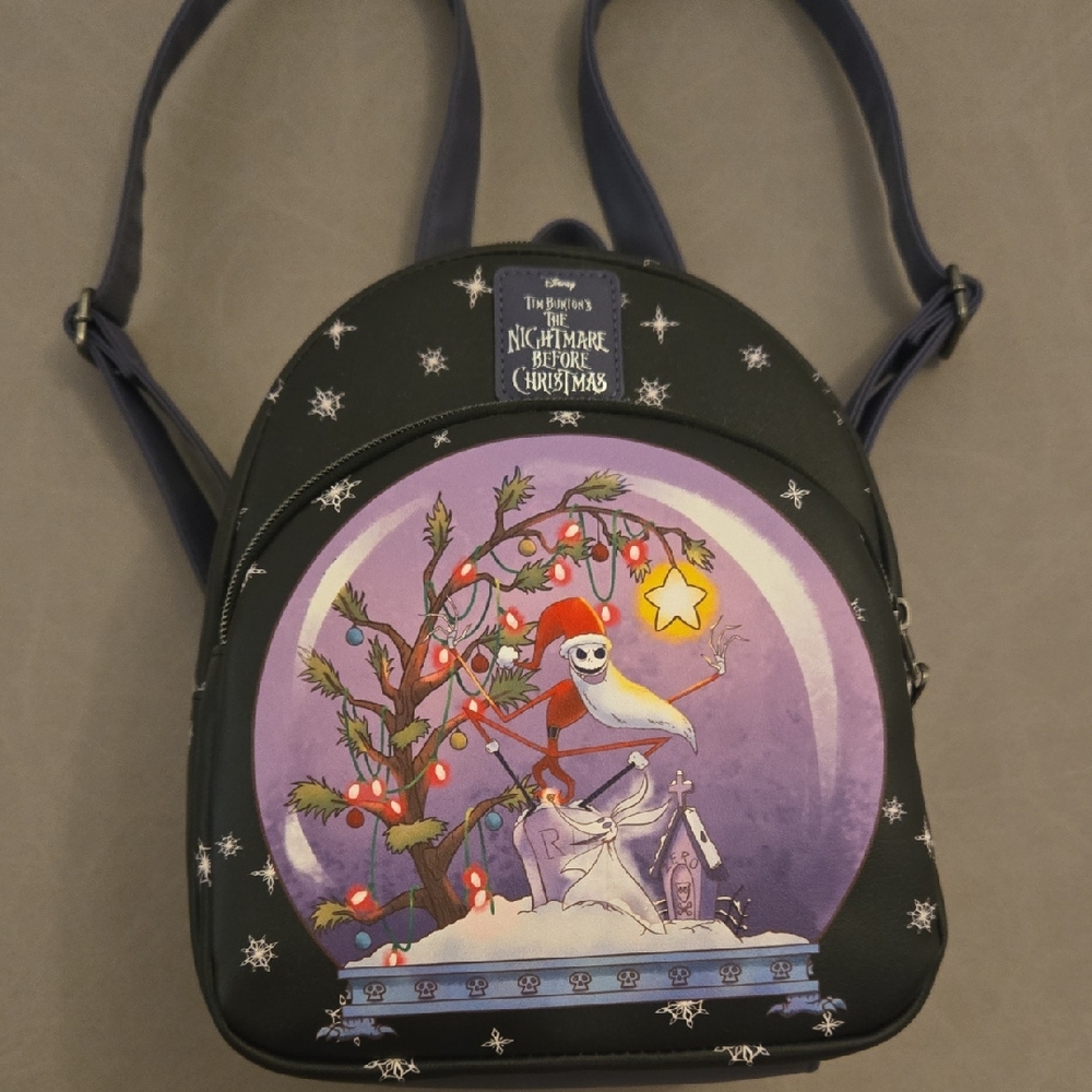 Loungefly Nightmare Before Christmas Jack Skellington In Snowglobe Backpack